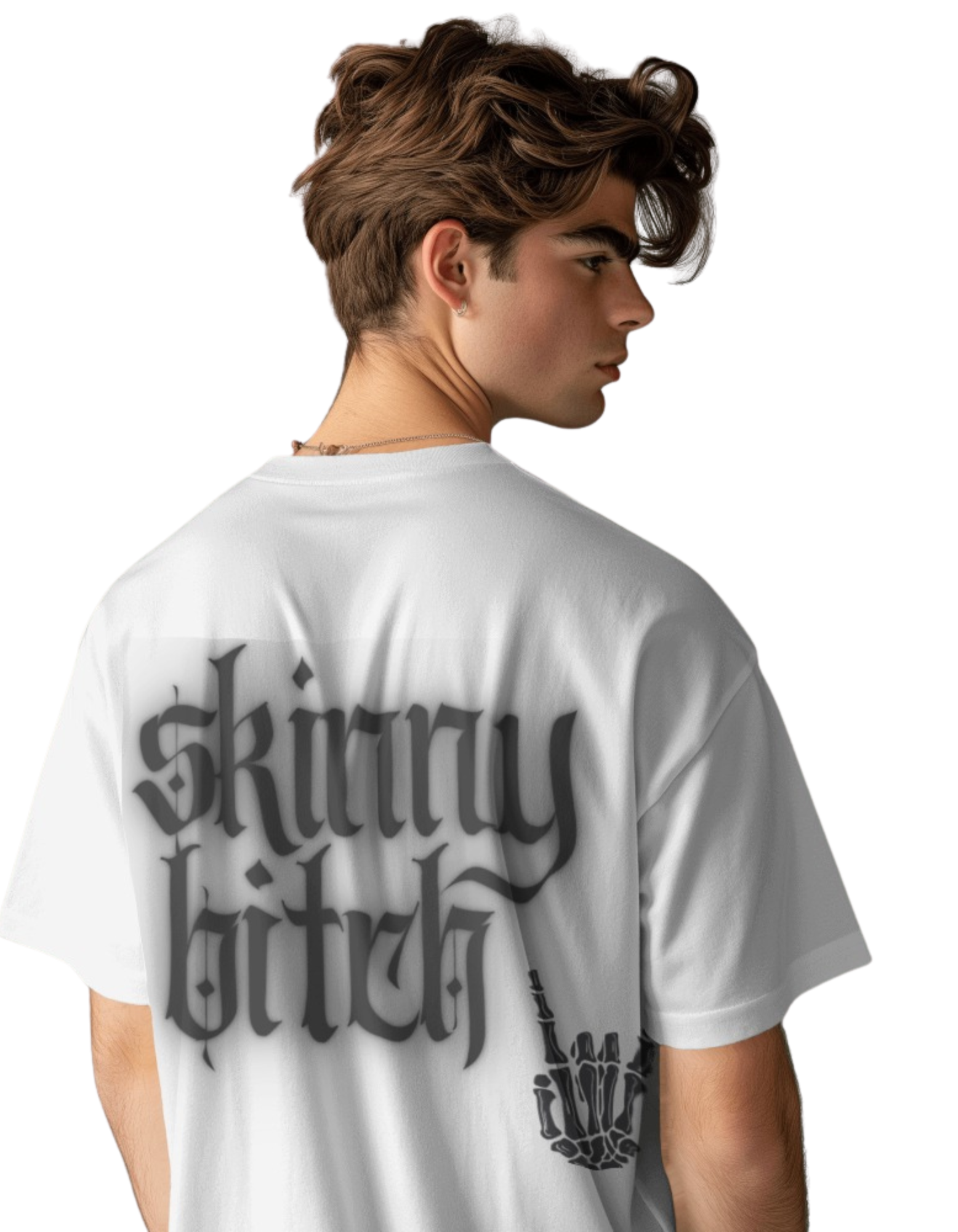 SKINNY BITCH WHITE OS TEE