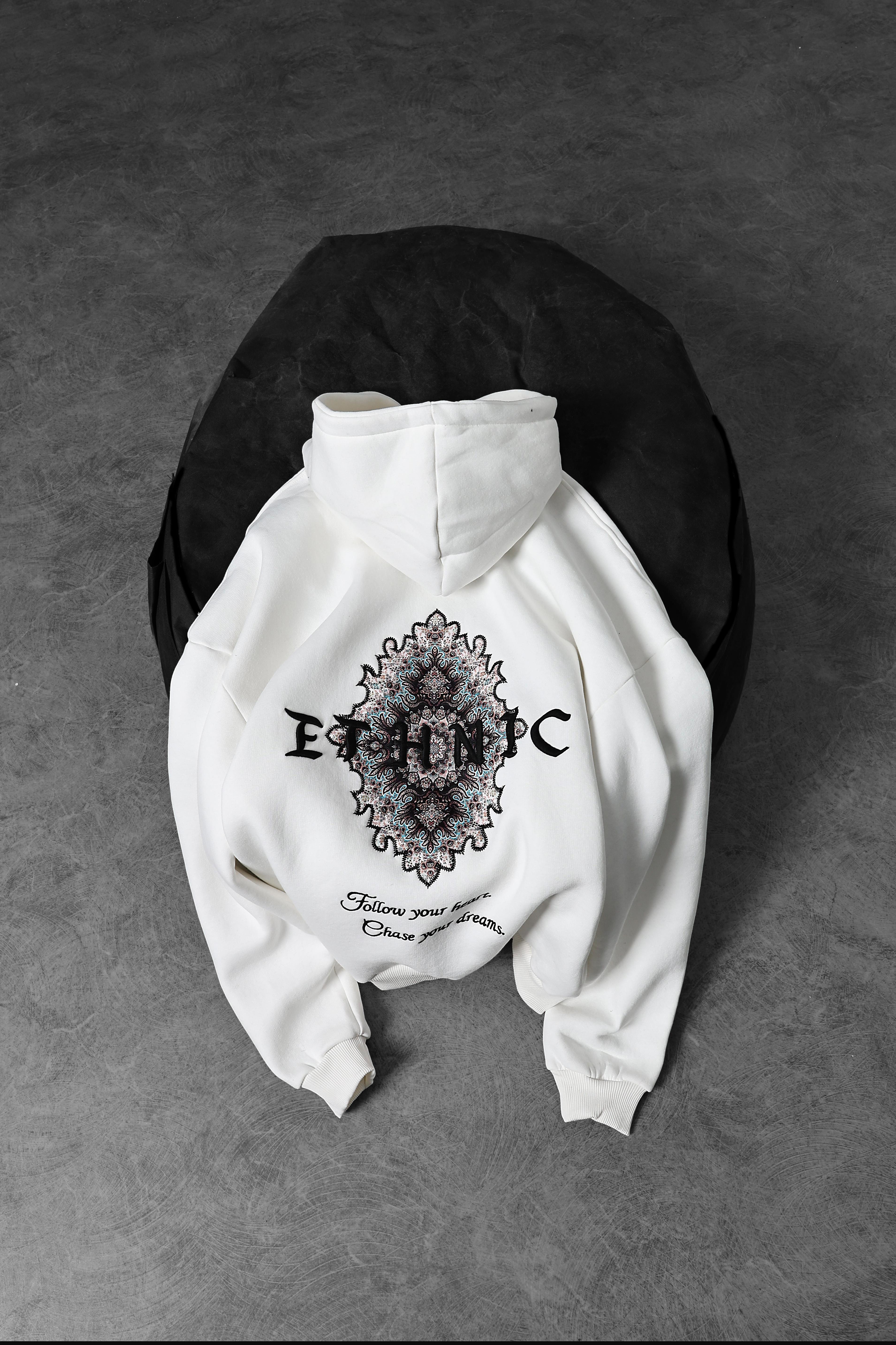 ARCHIVE SOUL UNISEX HOODIE - WHITE